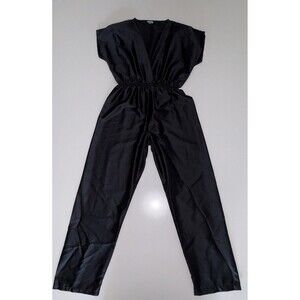 Vtg Taryn Alexander Black One Piece Sleeveless Jumpsuit Lingerie Size Large